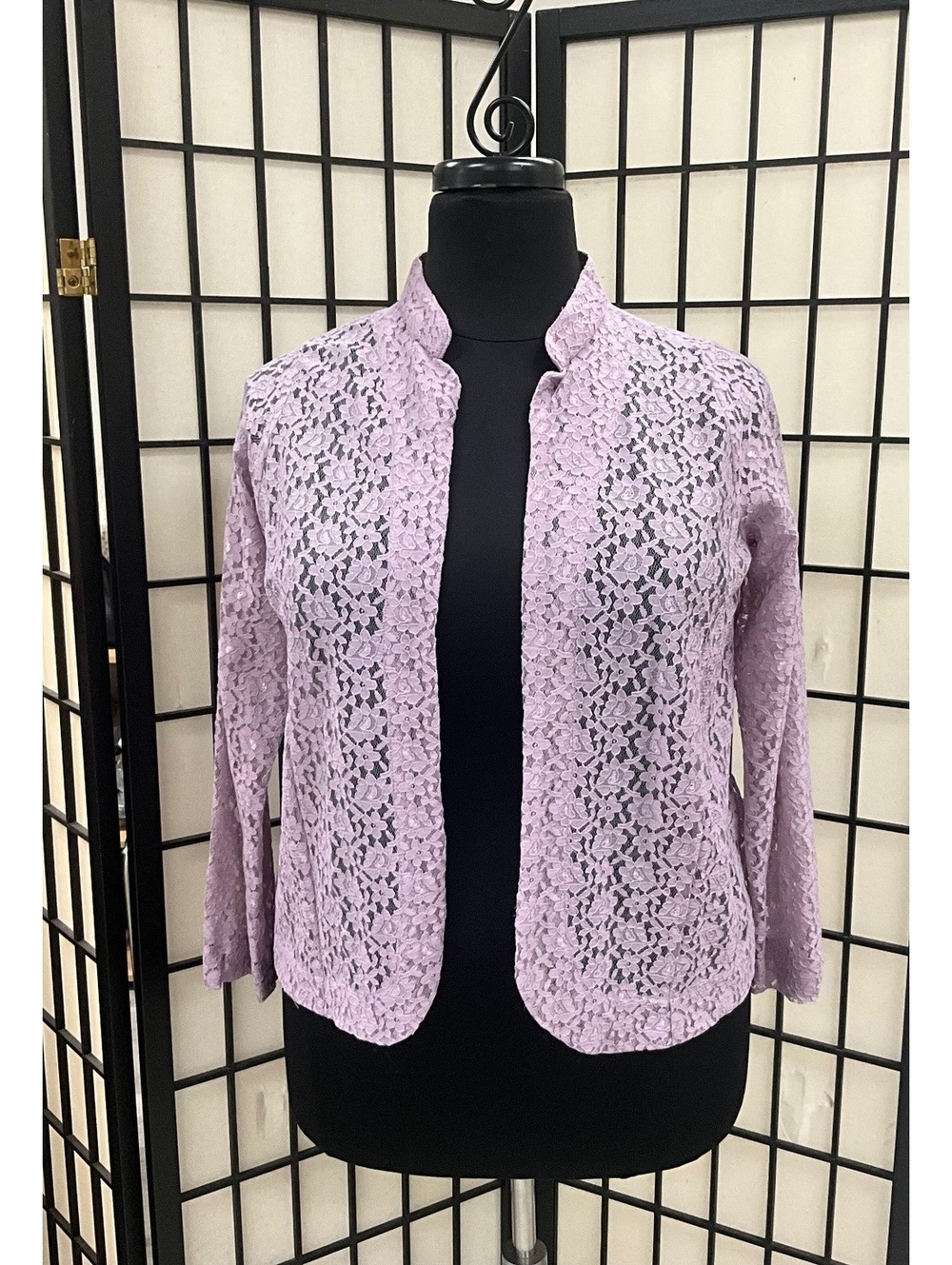 Tudor Court Dusty Lavender Lace Cardigan XL